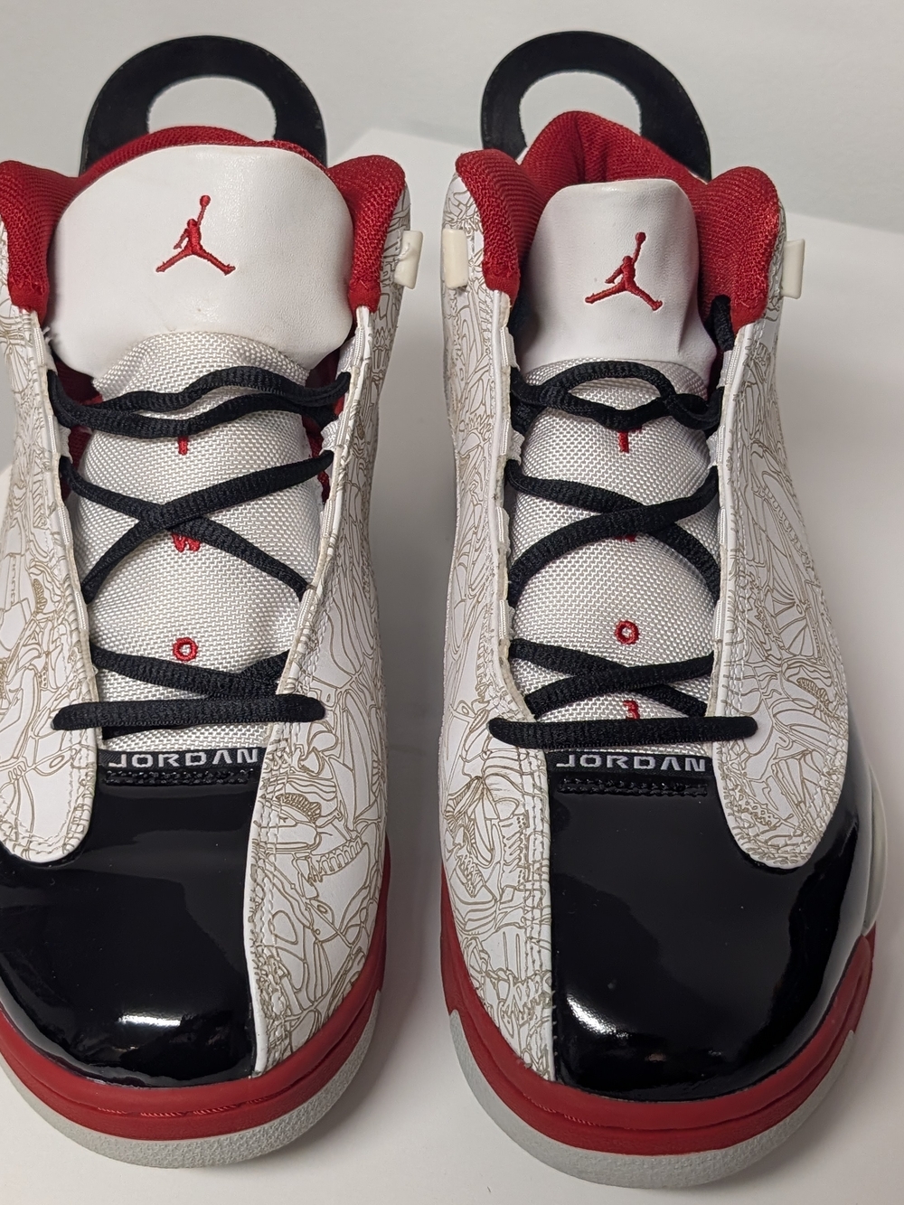 Air Jordan Dub Zero White/Black- Varsity Red Size 12 Mens